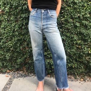 Redone vintage Levi’s wide leg high waist denim